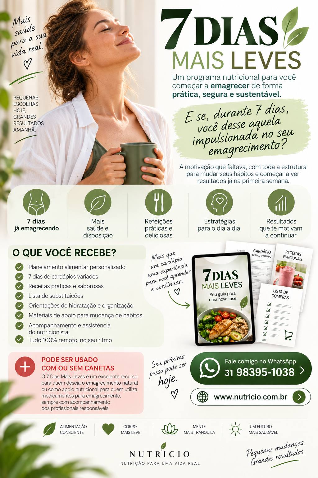 Programa nutricional "7 dias mais leve" de emagrecimento